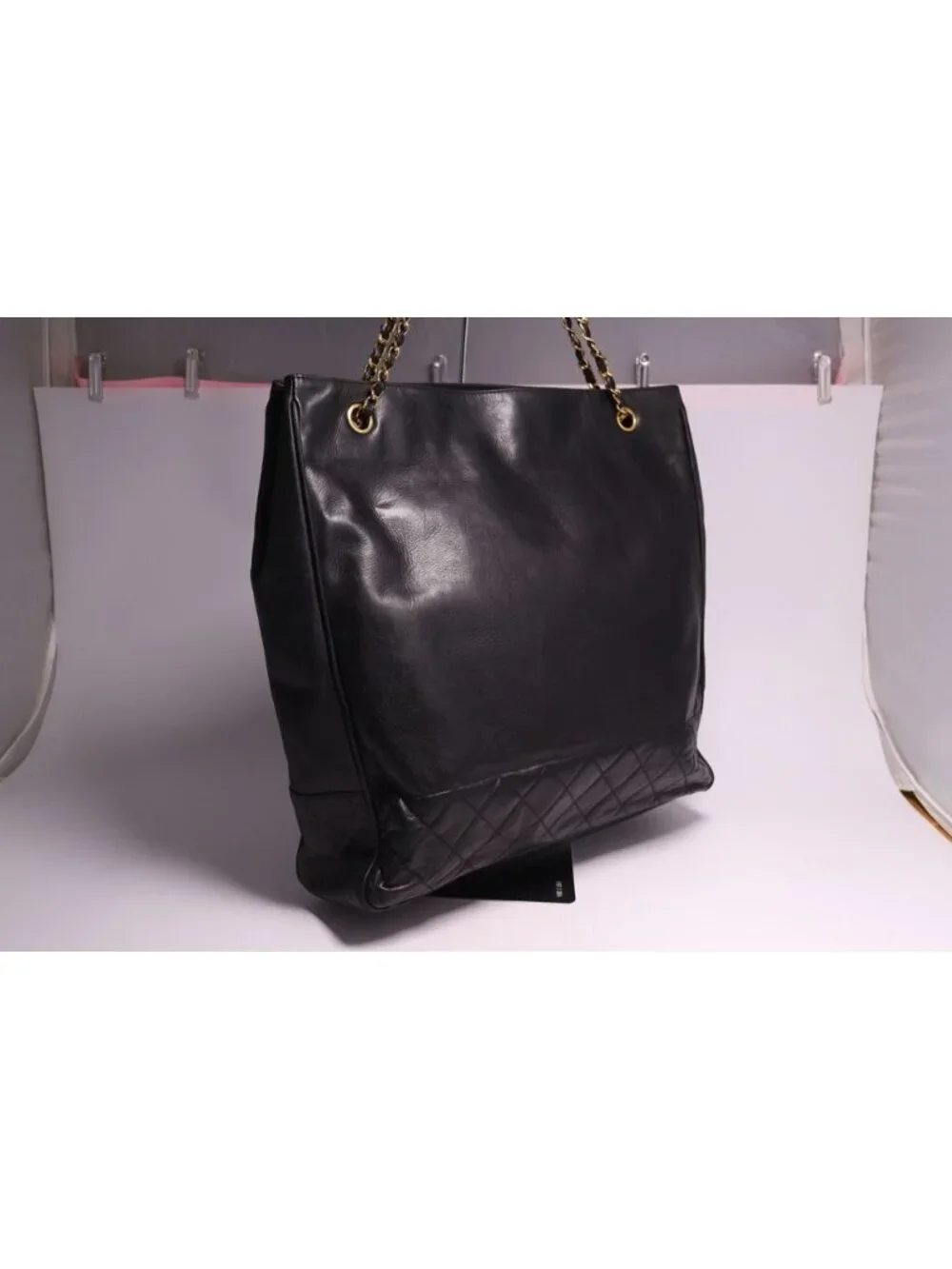 Chanel 0 Lambskin Chain Tote